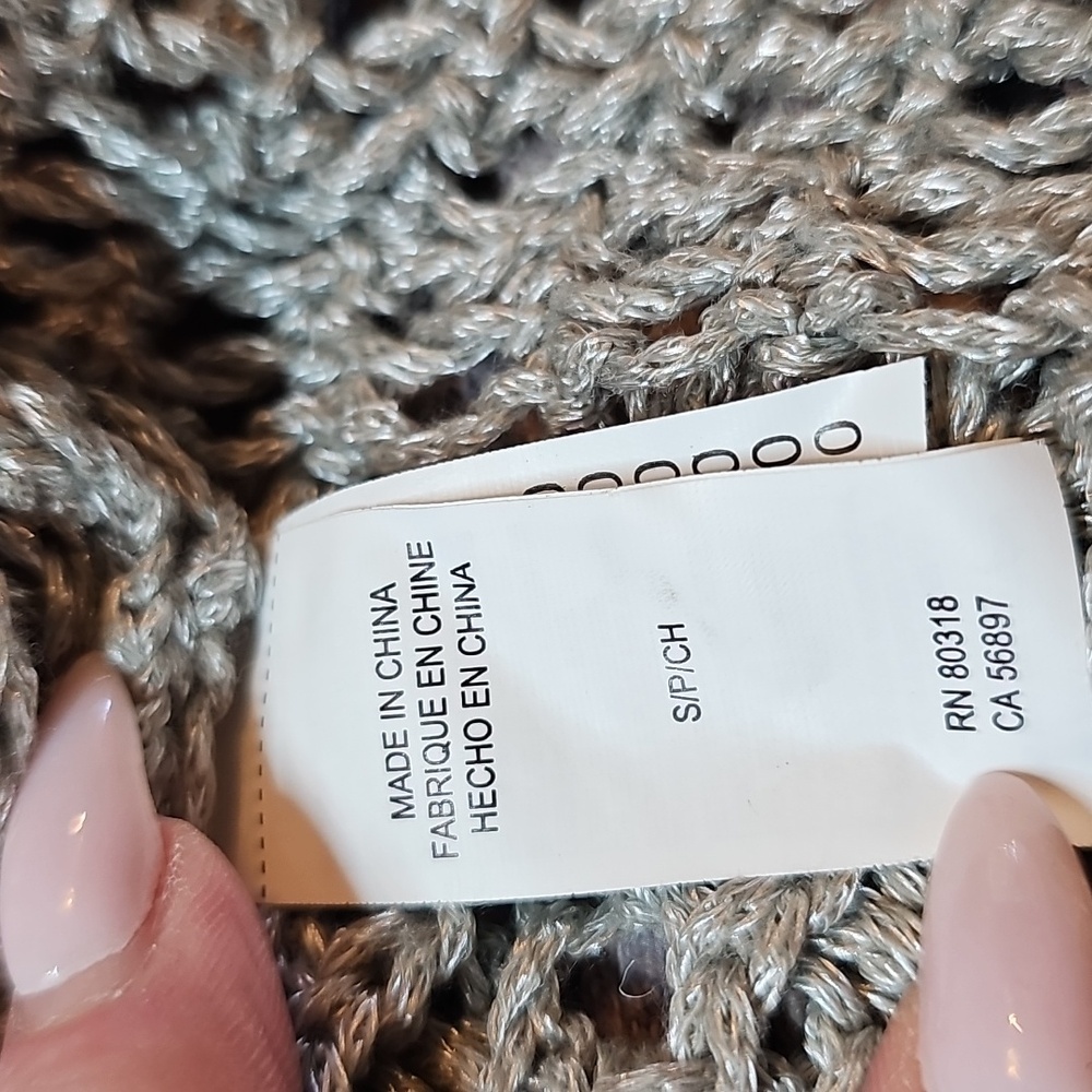 NEW LUCKY BRAND OLIVE GREEN OPEN KNIT LONG SLEEVE PULLOVER SWEATER - Picture 13 of 14